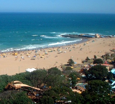 beach in Amanzimtoti, South Africa