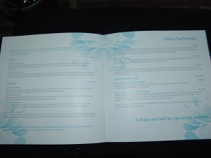 Westin Grand Spa / Arabella Spa list of treatments