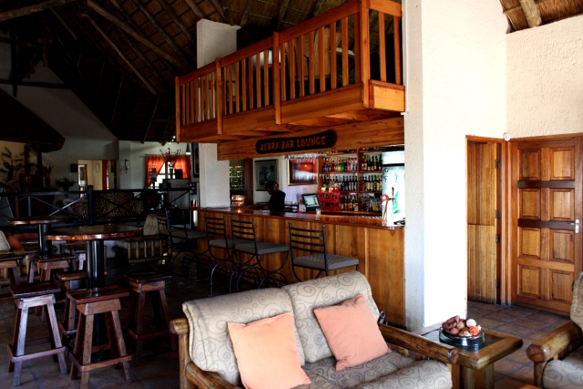 Zebra Bar Lounge at Amanzingwe Lodge