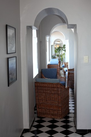 lounges in the Windsor Hotel overlooking the sea