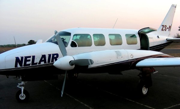 a charter plane which was flown to Londolozi private game reserve