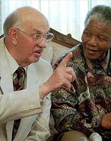 PW Botha & Nelson Mandela