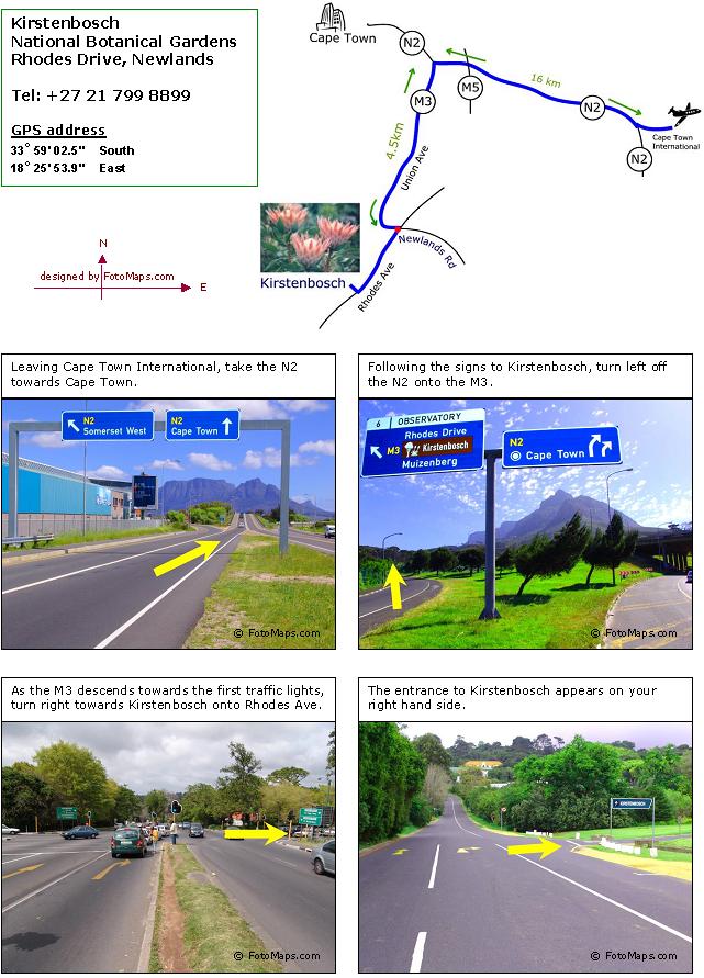 directions to Kirstenbosch National Botanical Garden
