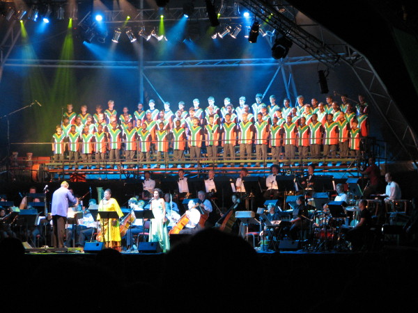 Drakensberg Boys' Choir singing at the Starlight Concert on Vergelegen