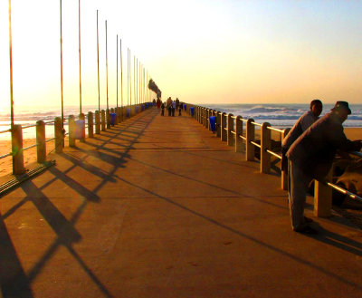 Durban beach pier in the morning light