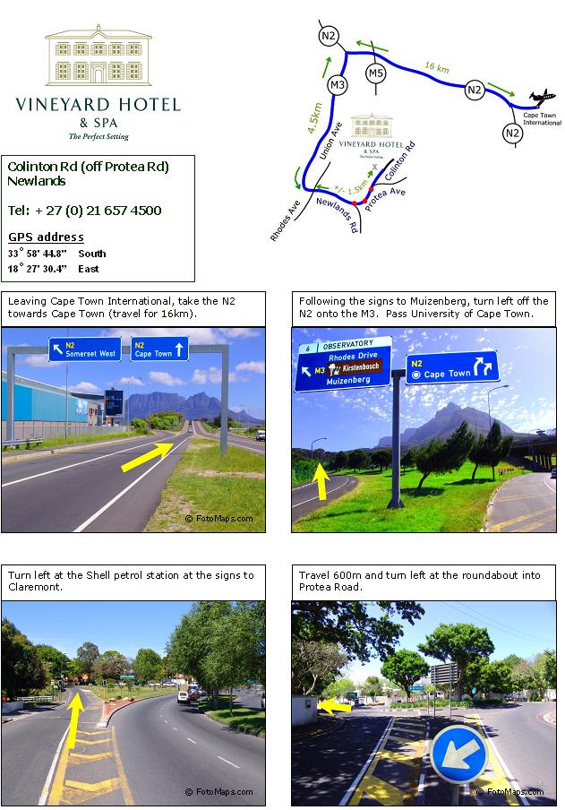 directions to the Vineyard hotel