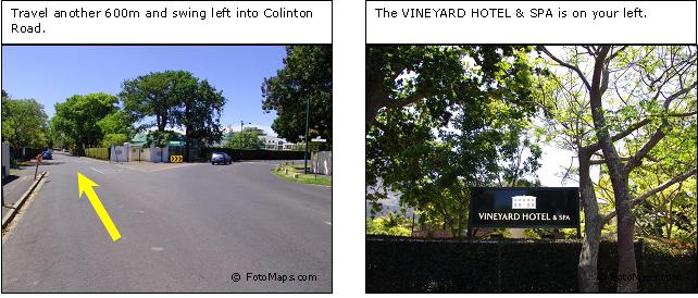 directions to the Vineyard hotel