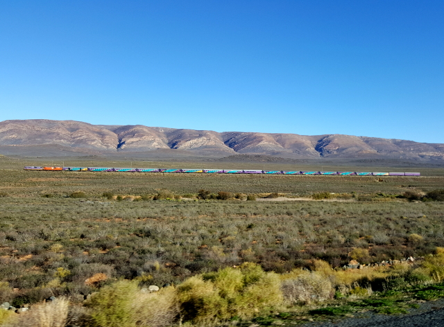 Shosholoza Meyl train on its way through the Karoo (picture from N1)