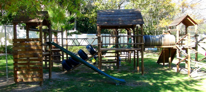 jungle gym at Warwick Wine Estate