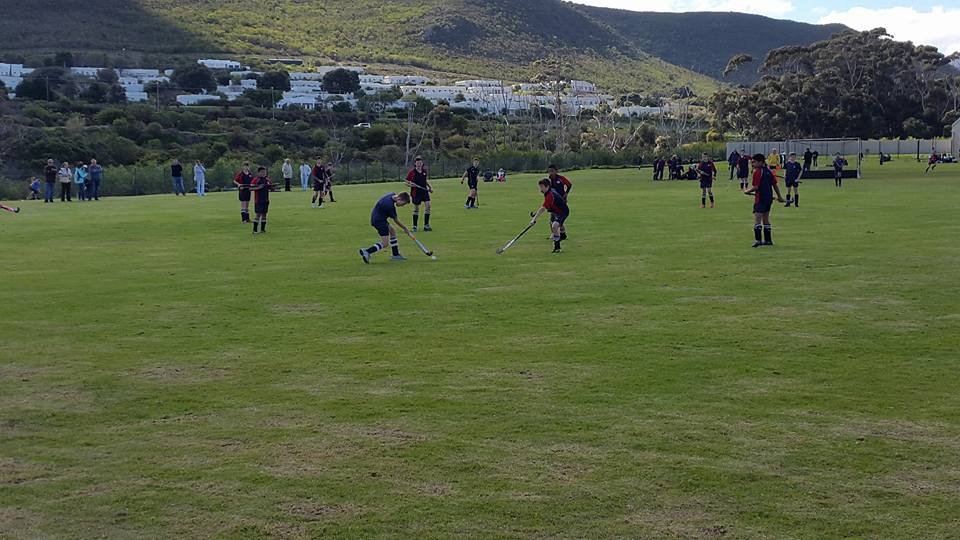Playing hockey at Curro, Hermanus