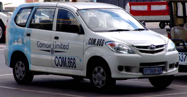 Comair-branded car at Johannesburg O.R. Tambo International Airport