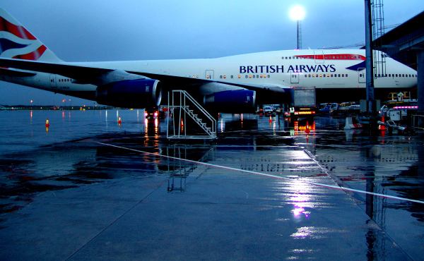 BA plane in Cape Town