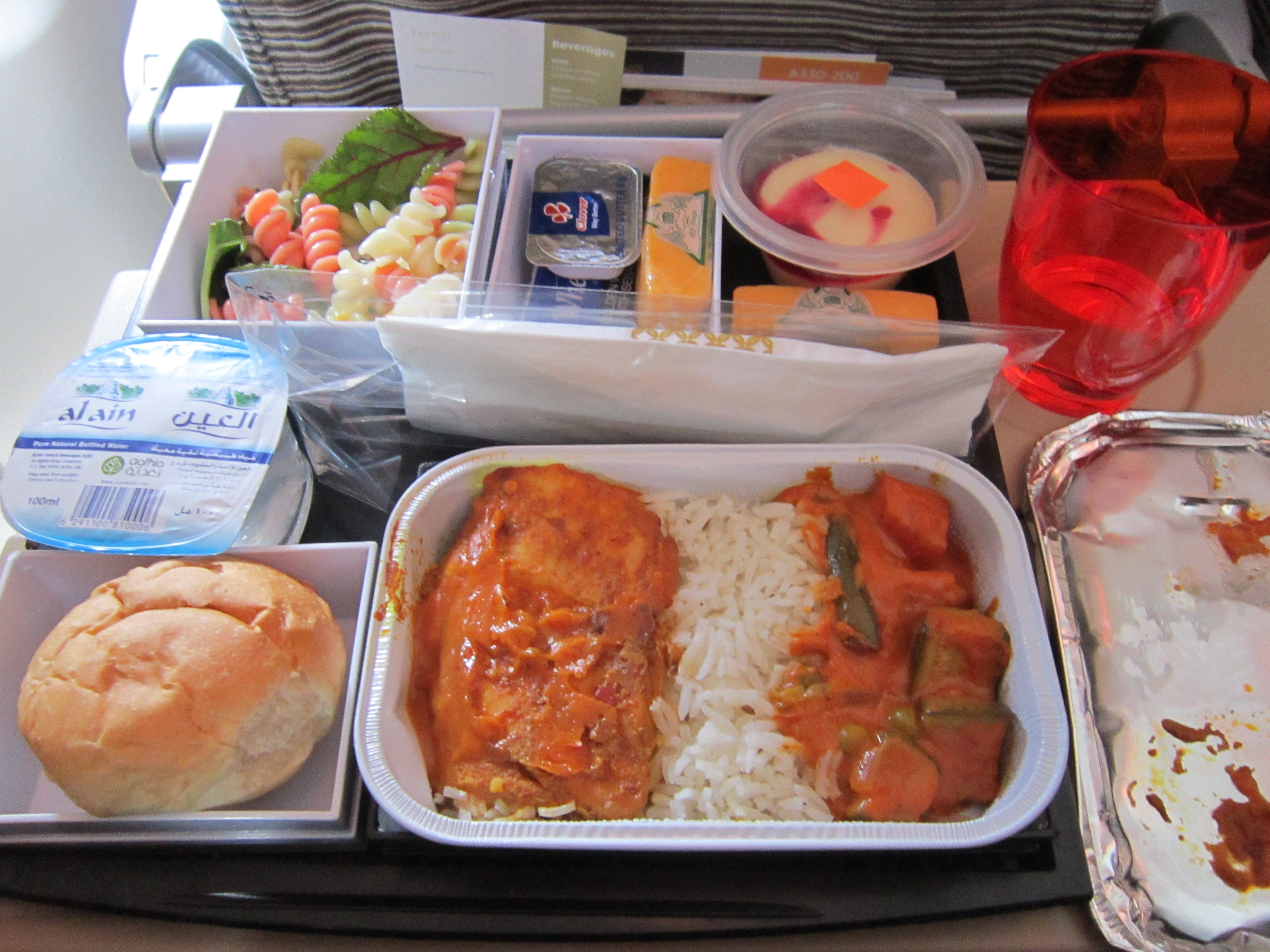 Etihad Airline Economy Class Meal.