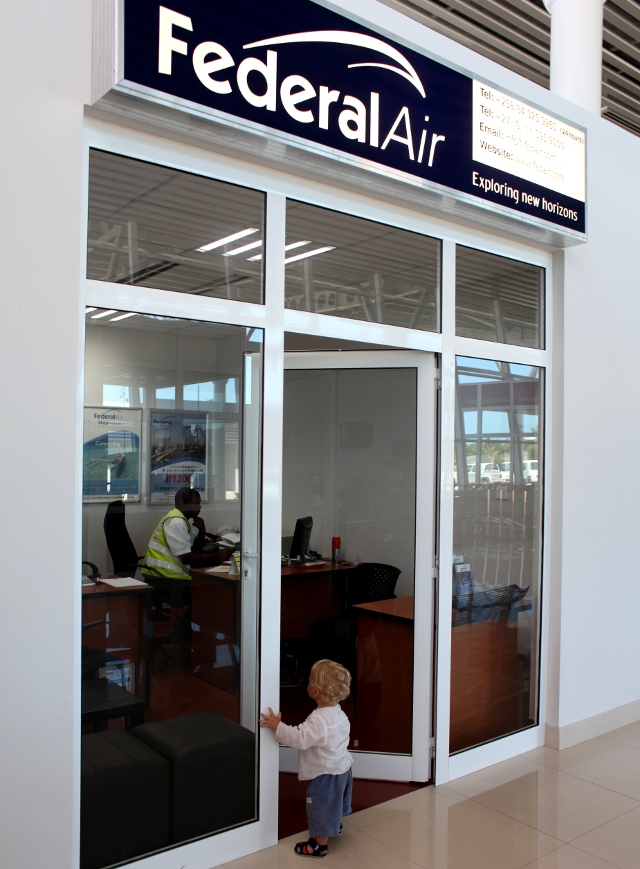 Federal Air offices at Vilankulo Airport, Mozambique