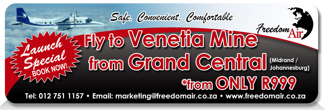 Freedom Air Johannesburg to Venetia special