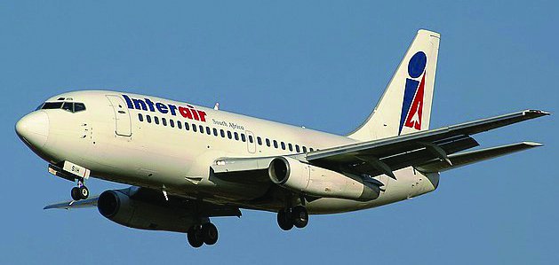 Interair plane in flight