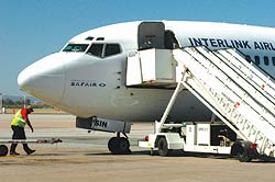 Interlink Airlines plane on the tarmac