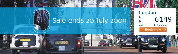 KLM Johannesburg to London