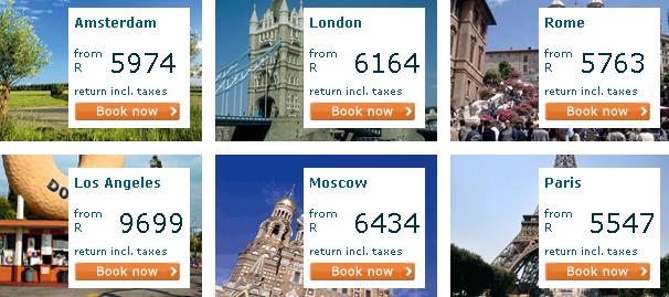 KLM flight specials