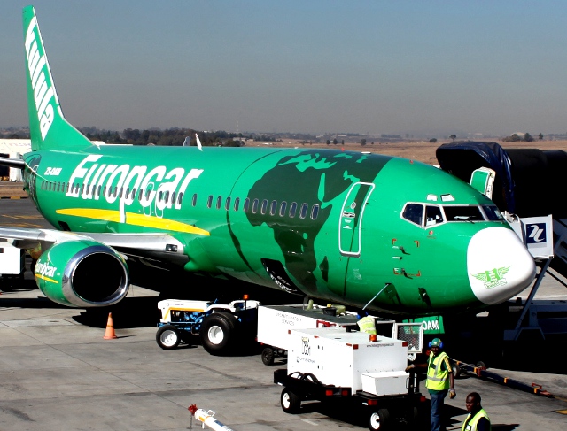 Kulula plane at OR Tambo Airport