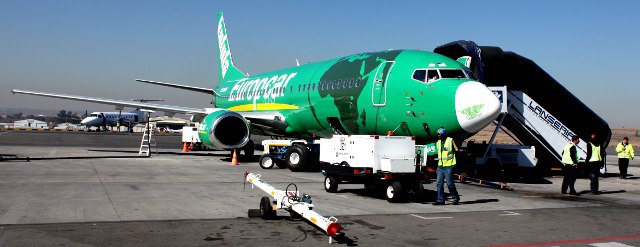 Kulula plane parked at Lanseria Airport, Johannesburg