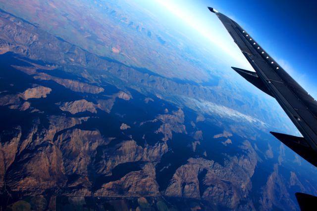 Swartberg Mountain range from Kulula plane