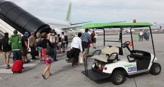 Kulula golf cart at Cape Town International Airport