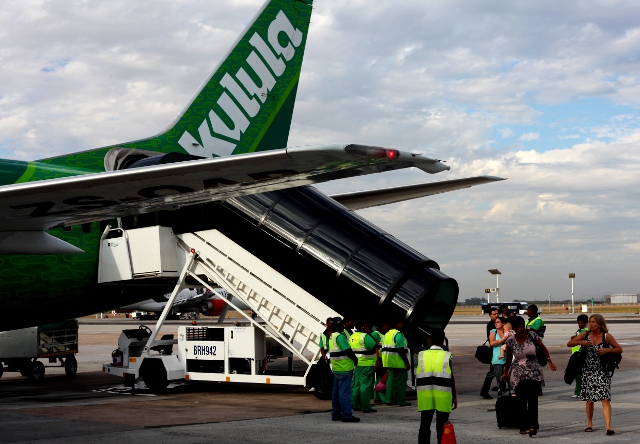 Kulula plane at Cape Town International Airport