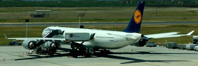 Lufthansa plane at Cape Town International Airport