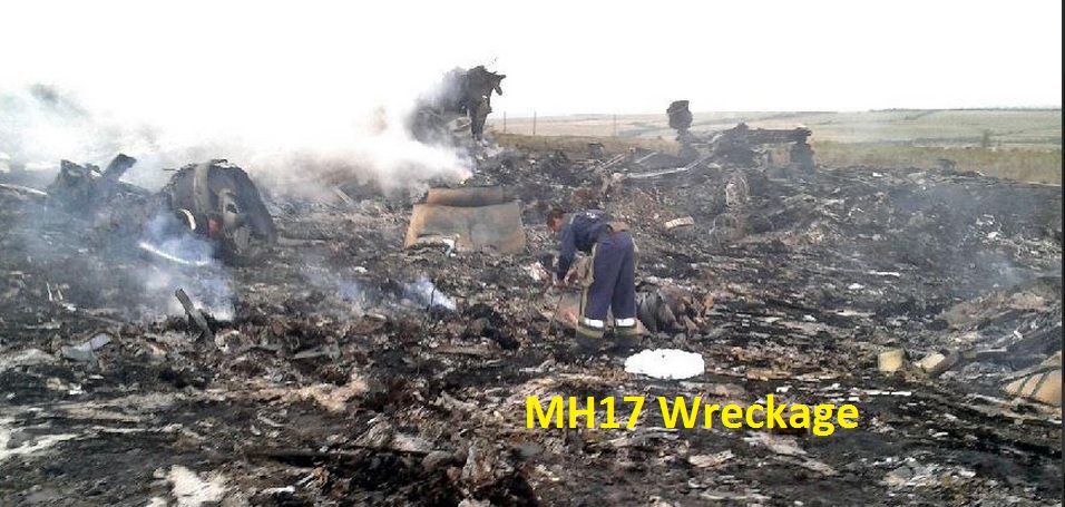 Wreckage of MH17