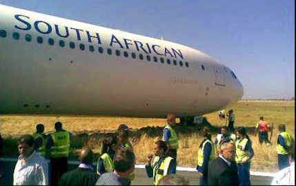 SAA plane stuck