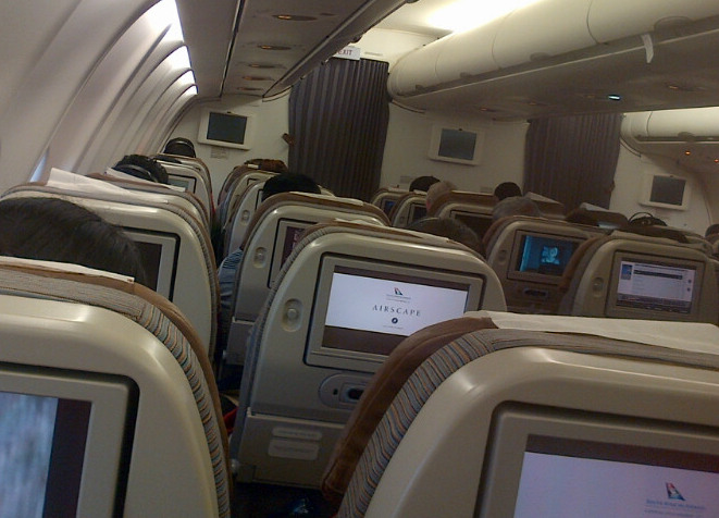 Seats on a South African Airways A330-200