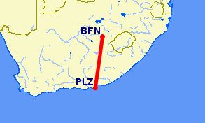 Port Elizabeth to Bloemfontein