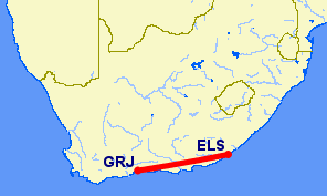 East London to George flight path