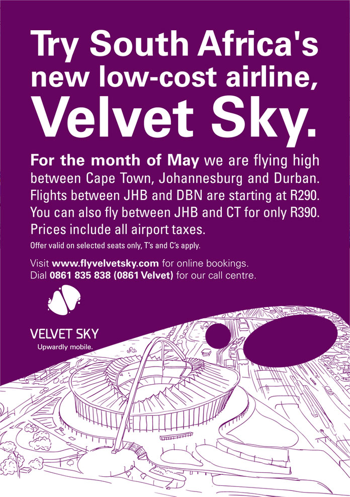 Velvet Sky May flight specials