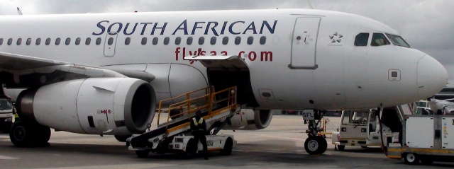 South African Airways plane in Johannesburg