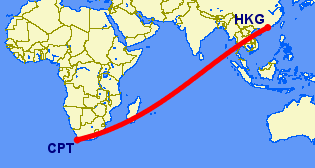 Cape Town to Hong Kong
