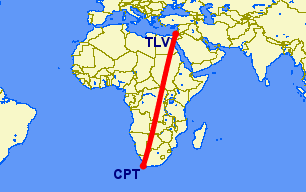 Cape Town to Tel Aviv