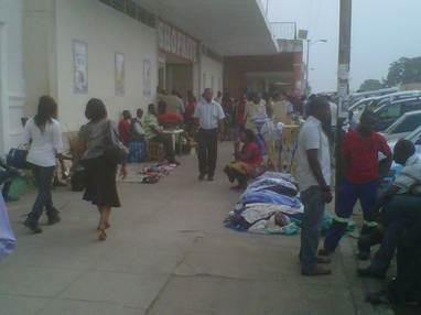 street in Chingola in Zambia 