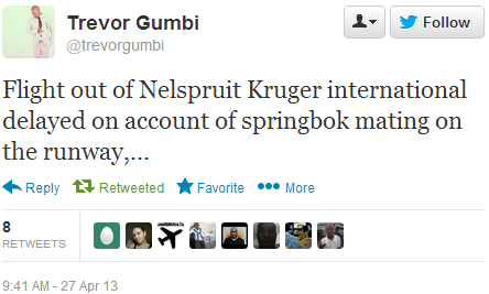 flight out of Nelspruit Airport delayed