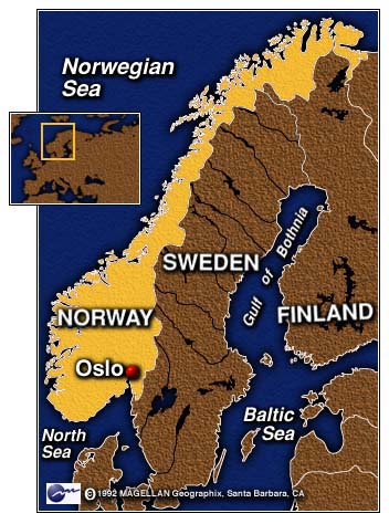 Norway Oslo map