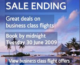 sale on BA business class tickets