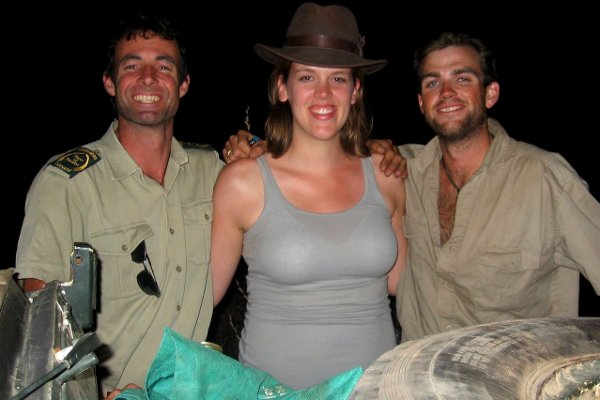 game rangers & an American girl at Paradise Camp