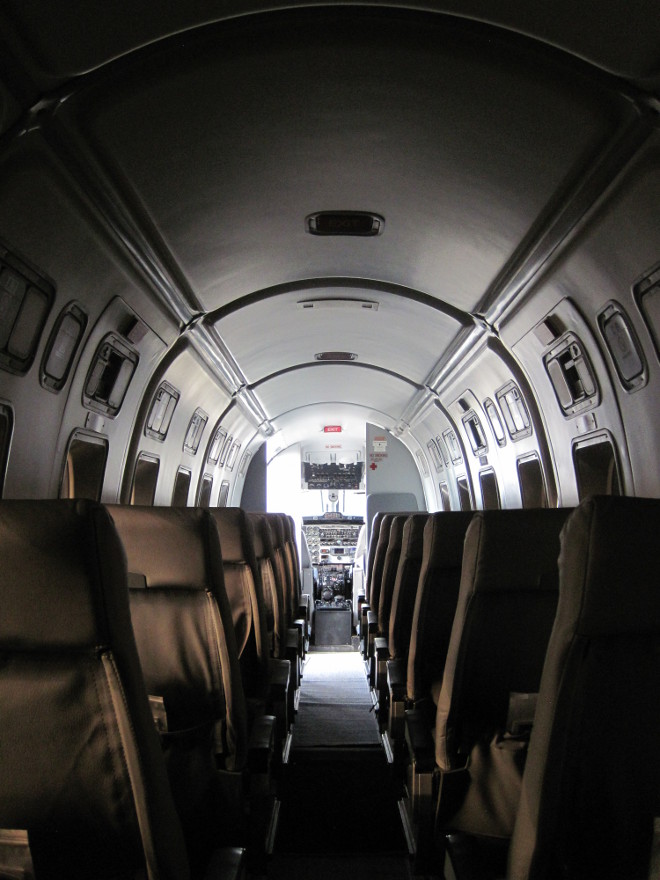 Interior of a FlyCemair Beechcraft Plane