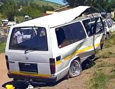 taxi involved in City to City bus accident