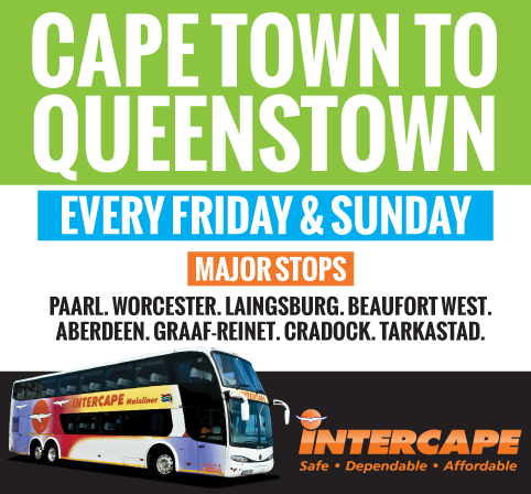 Intercape Cape Town to Queenstown new route.