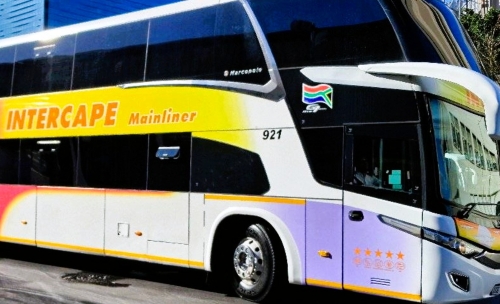 Side view of an Intercape Mainliner bus