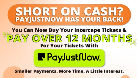 Buy Your InterCape Tickets and Pay over 12 months with PayJustNow