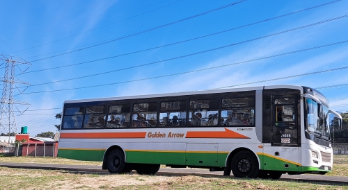 Golden Arrow bus in Goodwood on the N7 National Road