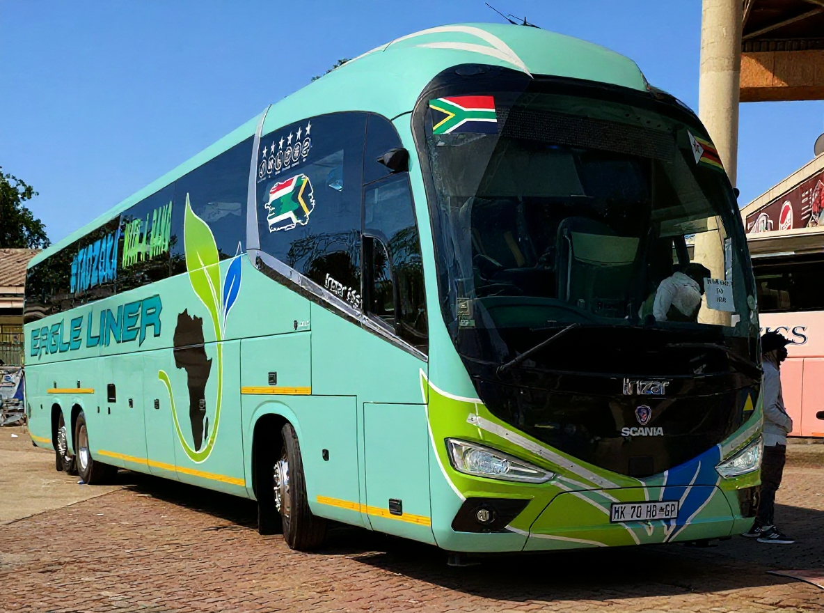 Eagle Liner coach in a parked position